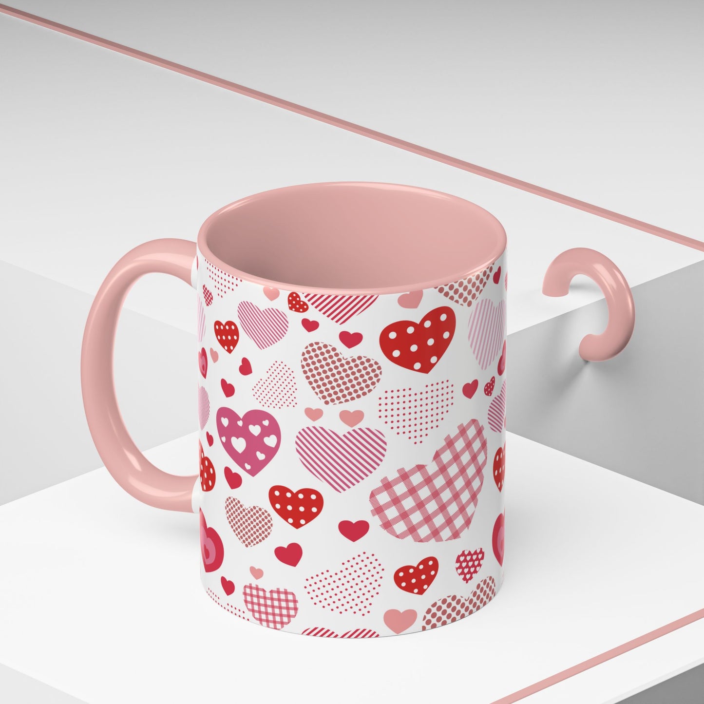 Pink Hearts Coffee Mug