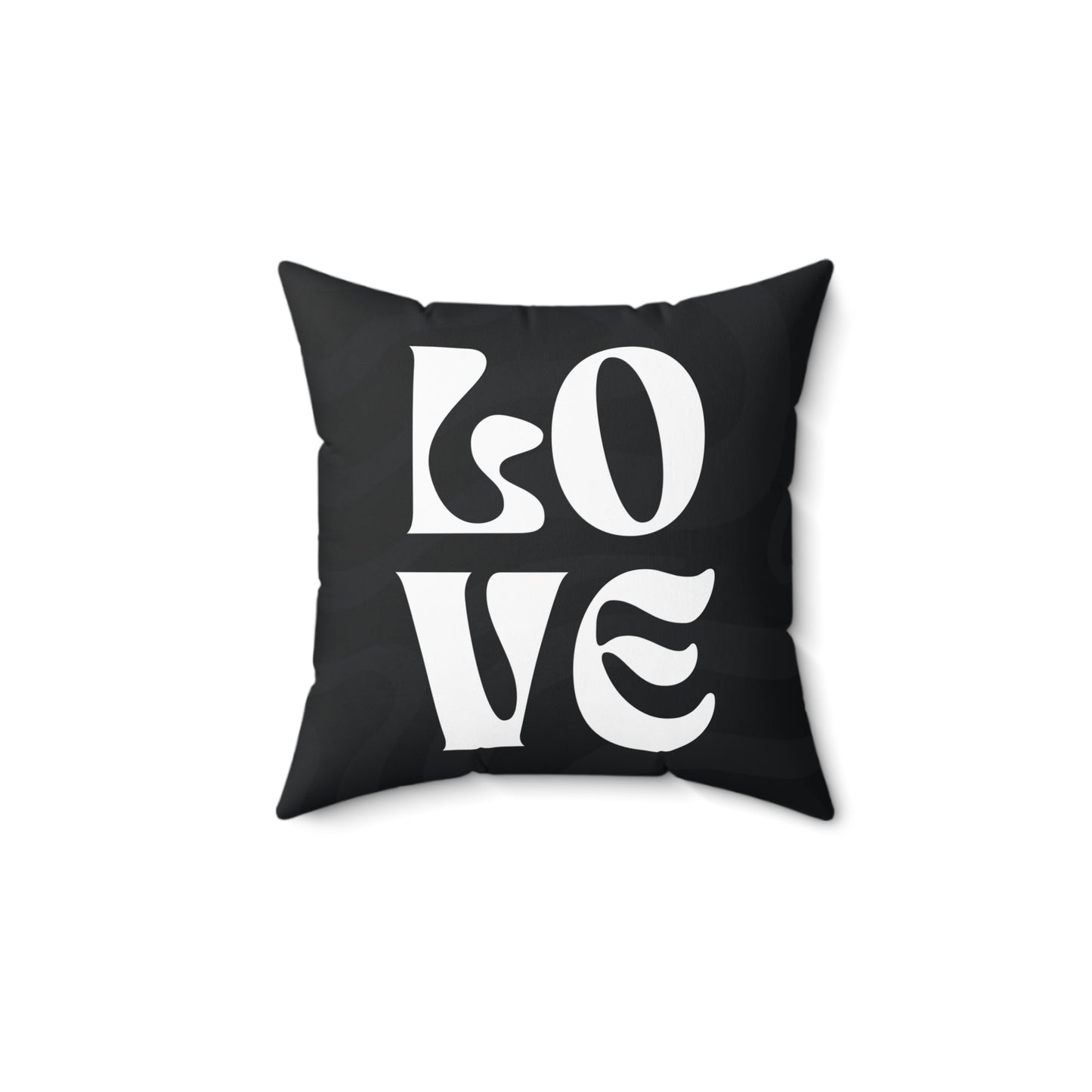 Black LOVE Throw Pillow