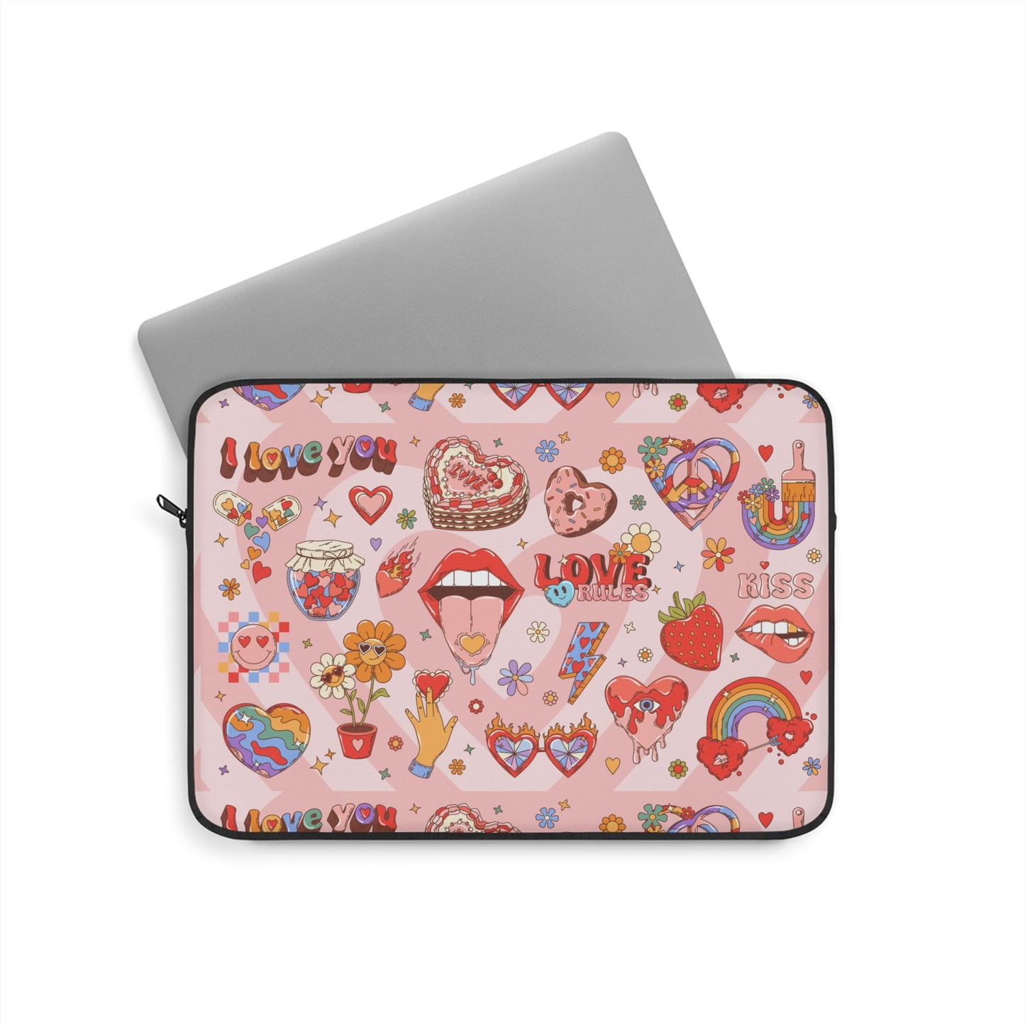 Retro Love Art Laptop Sleeve