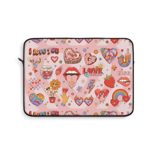 Retro Love Art Laptop Sleeve